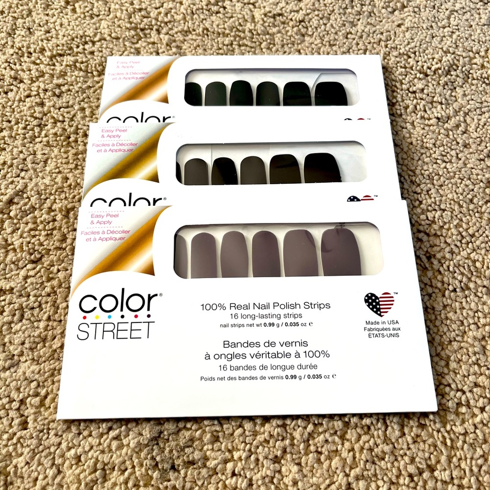 3 sets of Color Street nail strips